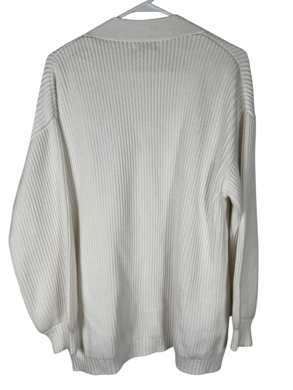 Quince 100% Organic Cotton Oversized Cardigan, Ivory, Size M - Picture 10 of 13